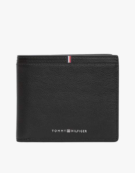 Tommy Hilfiger Corporate logo leather bifold wallet in black - view 1