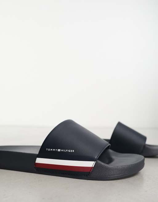 Tommy hilfiger sliders store black