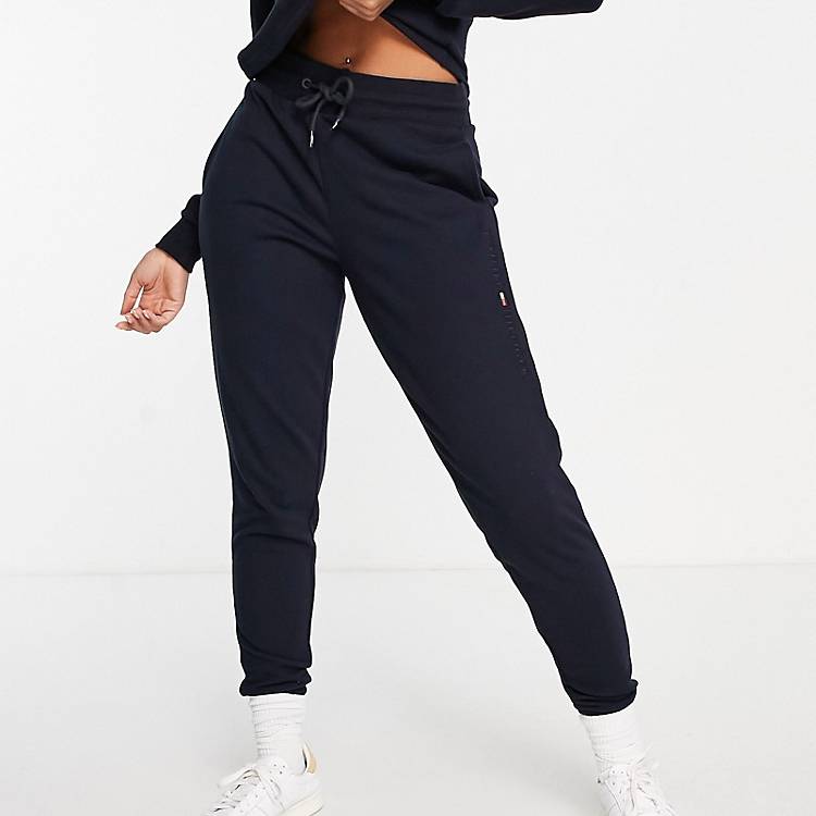 Tommy Hilfiger cotton blend icon 2.0 lounge sweatpants in navy | ASOS