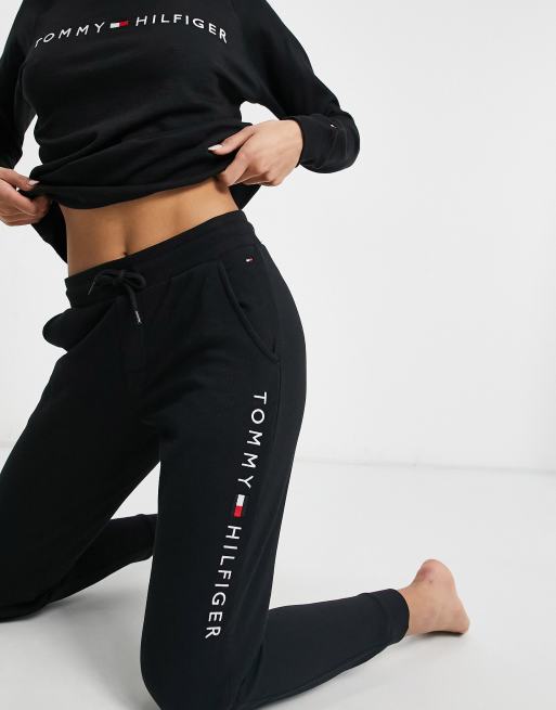 Tommy Hilfiger cotton blend lounge jogger in black BLACK