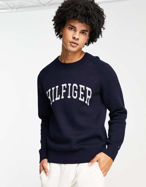 Tommy hilfiger deals navy jumper