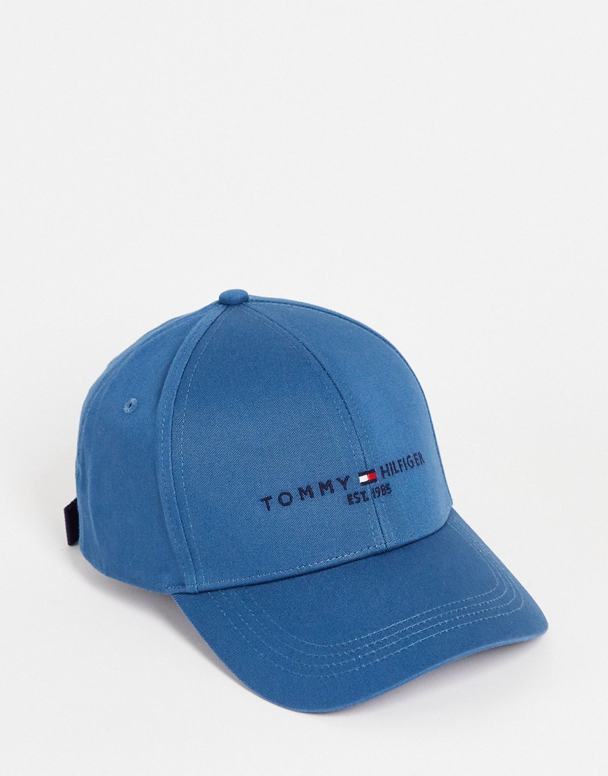 Tommy Hilfiger cotton essential corporate logo cap in blue - MBLUE