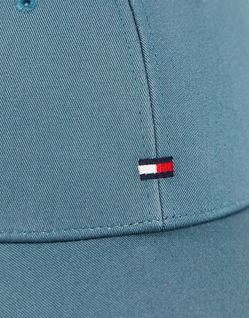 Tommy Hilfiger cotton essential flag cap in blue - MBLUE | ASOS