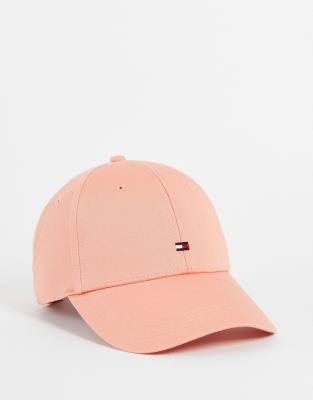 Tommy Hilfiger cotton essential flag cap in light pink - LPINK