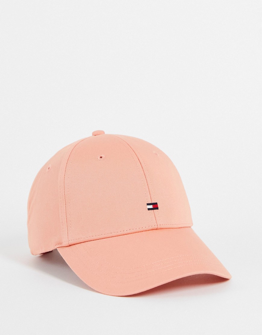 Tommy Hilfiger cotton essential flag cap in light pink - LPINK