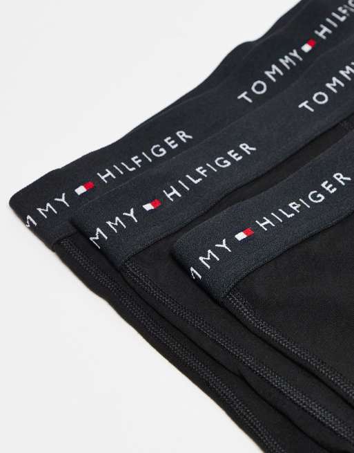 Tommy Hilfiger cotton essentials 3 pack of boxer briefs in black, 2 of 3