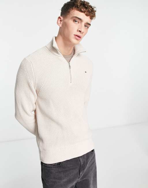 Tommy hilfiger white store half zip