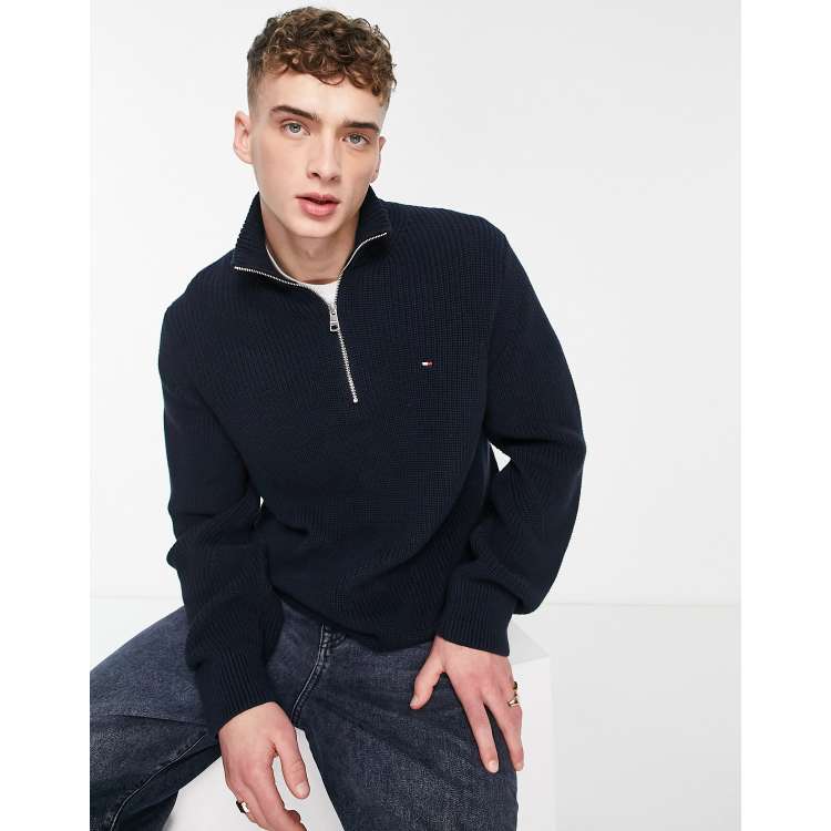 Tommy hilfiger mens half zip online sweater