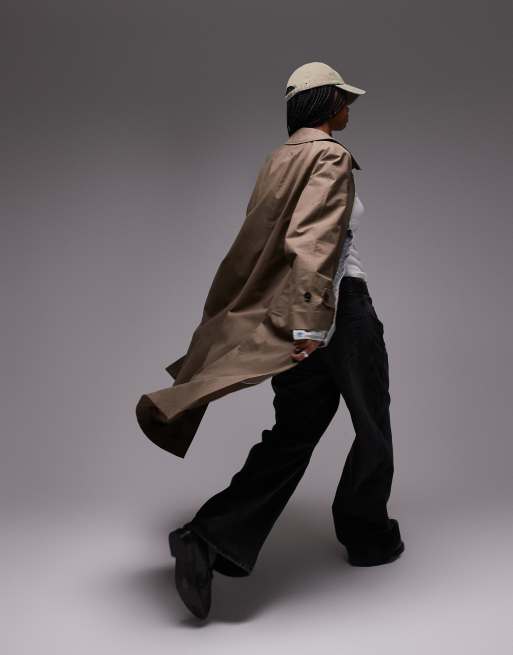 Tommy Hilfiger cotton nylon mac in Light Brown