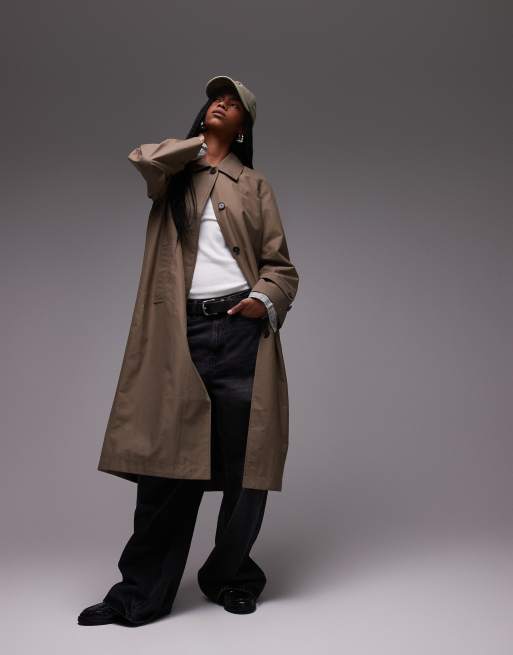 Tommy Hilfiger cotton nylon mac in Light Brown