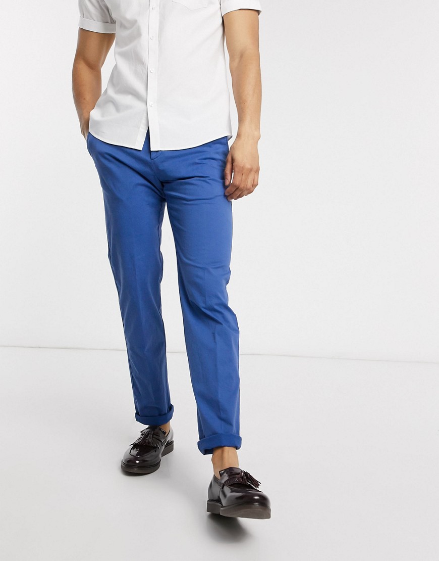 Tommy Hilfiger cotton stretch slim fit trousers-Blue
