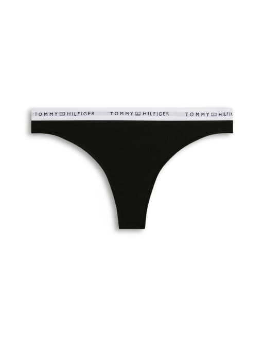 Tommy Hilfiger cotton thong in black, 3 of 3