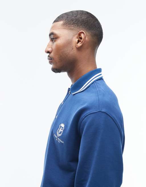 Tommy Hilfiger - Country Club - Camicia da rugby blu in coordinato, 4 di 5