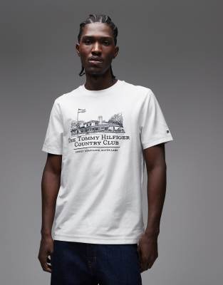 Tommy Hilfiger country club graphic T-shirt in white