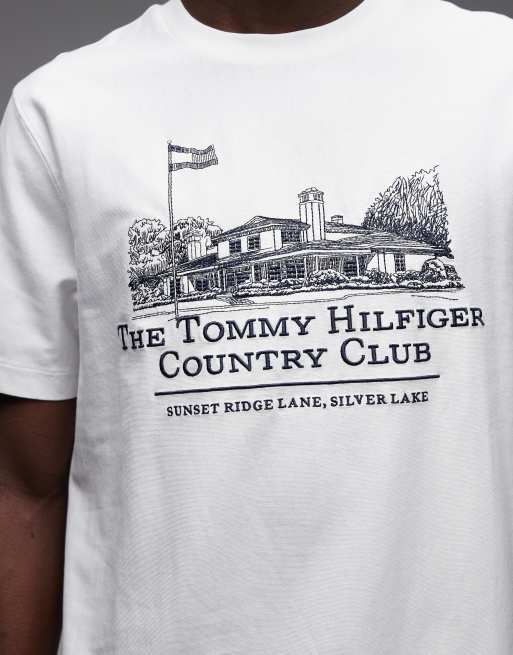 Tommy Hilfiger country club graphic T-shirt in white, 5 of 5