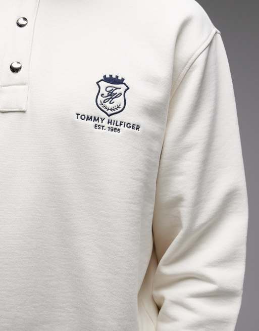 Tommy Hilfiger - Country Club - Rugbyshirt in crème, 5 van 5