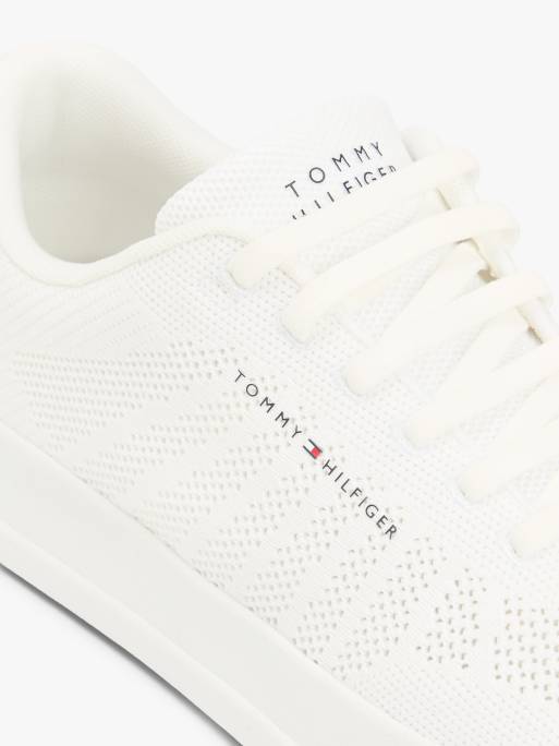 Tommy Hilfiger - Court - Baskets en maille à logo - Blanc, 5 de 5