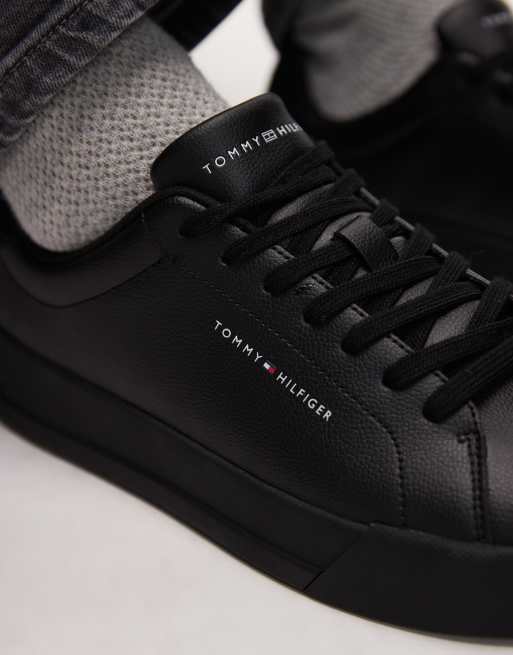 Tommy Hilfiger – Court Essential – Czarne skórzane buty sportowe, 2 z 5
