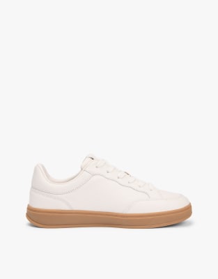 Tommy Hilfiger - Court-Sneaker aus beigem Leder mit TH-Monogramm-Neutral