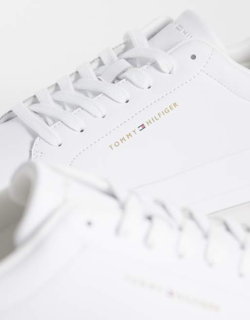 Tommy Hilfiger - Court - Sneakers in vera pelle premium bianche, 2 di 5