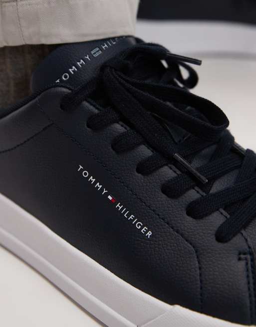 Tommy Hilfiger court trainer in navy, 4 of 5