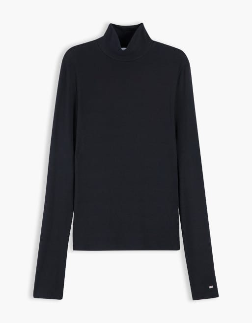 Tommy Hilfiger Crêpe Slim-Twist-Top ohne Ärmel in Schwarz, 5 von 6