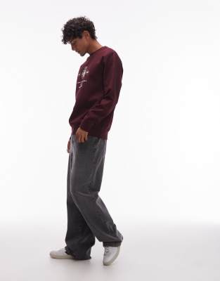 Tommy Hilfiger Diamond Crest Logo Sweatshirt In Red