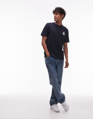 Tommy Hilfiger Crest Logo T-shirt In Blue