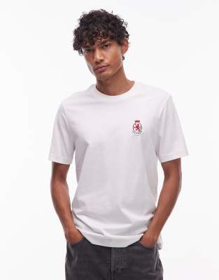 Tommy Hilfiger crest logo t shirt in white