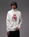 [Tommy Hilfiger] Tommy Hilfiger crest roll neck jumper in white 2XL WHITE