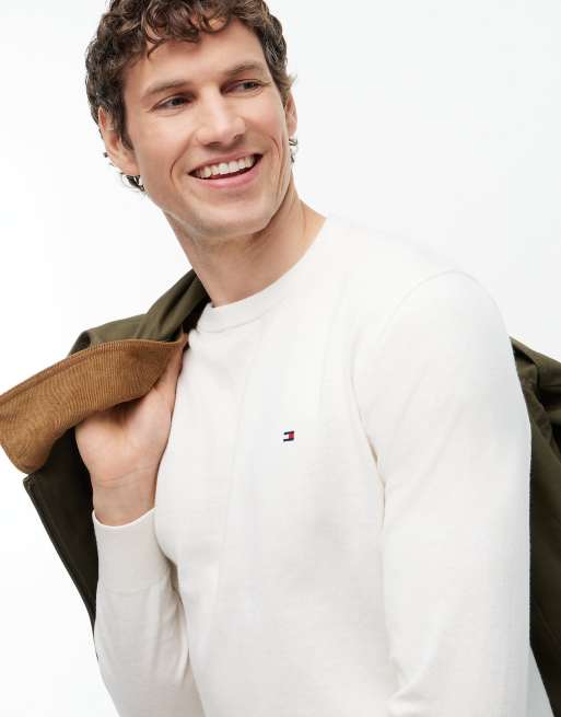 Tommy Hilfiger Crew neck jumper in ivory petal, 3 of 6