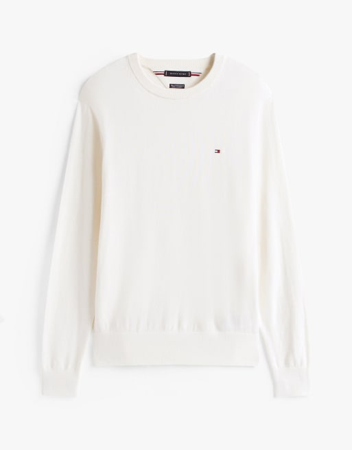 Tommy Hilfiger Crew neck jumper in ivory petal, 5 of 6