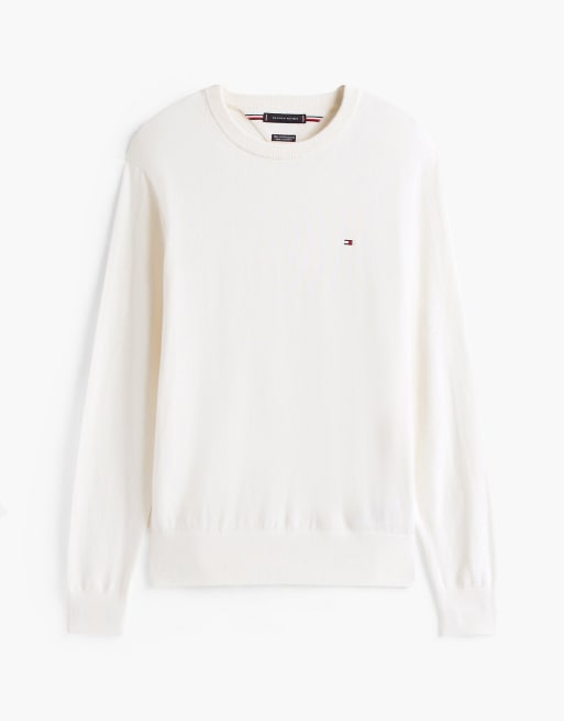 Tommy Hilfiger Crew neck jumper in ivory petal, 6 of 6