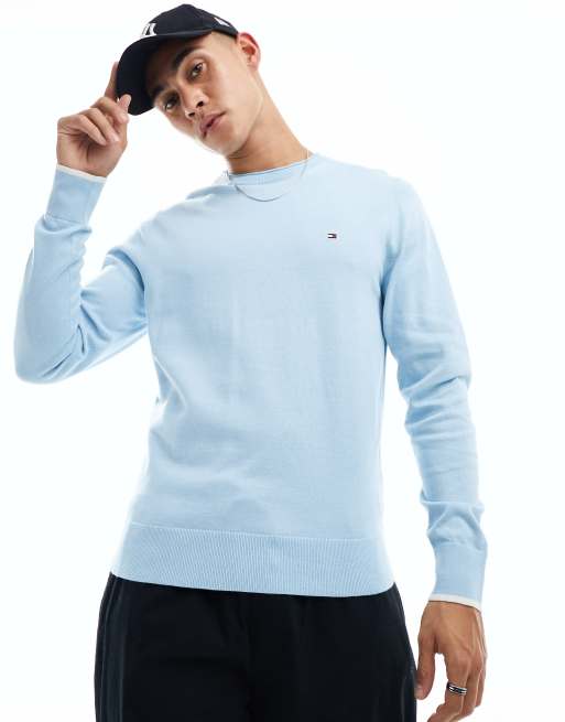 Light blue 2024 tommy hilfiger sweatshirt