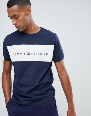 tommy hilfiger logo t shirt navy