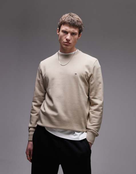 Tommy Hilfiger Crew neck terry sweatshirt in beige - view 1