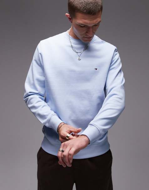 Tommy Hilfiger Crew neck terry sweatshirt in light blue - view 1