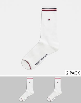 tommy hilfiger white crew socks