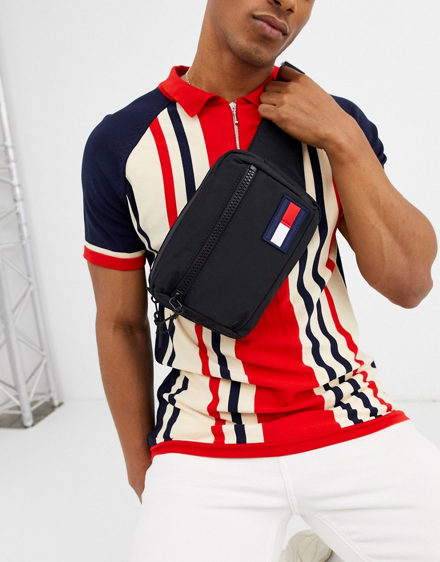 Tommy Hilfiger cross body bag with logo in black