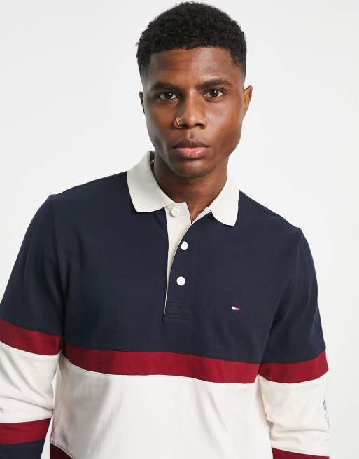 Tommy hilfiger deals striped rugby shirt