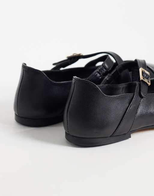 Tommy Hilfiger cross strap mary janes in black, 3 of 4