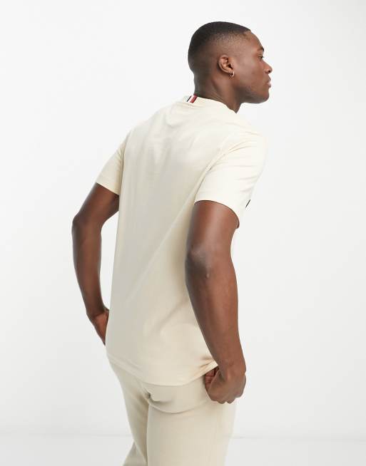 Tommy Hilfiger curve beige logo t-shirt | ASOS in