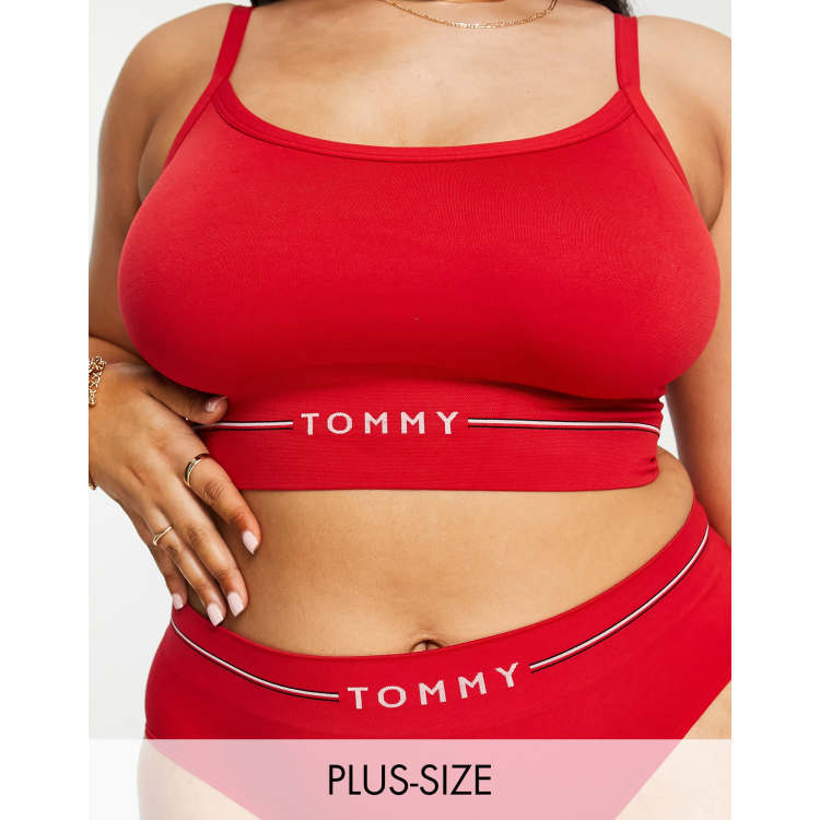 Tommy Hilfiger Curve Seamless padded bralette in red