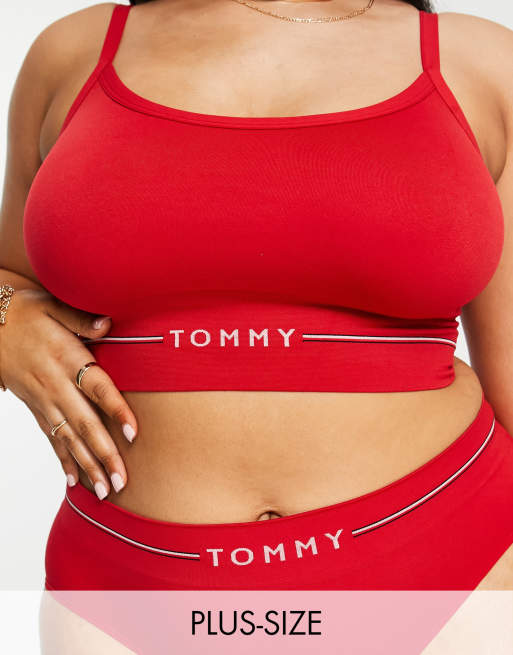 Tommy Hilfiger Curve Seamless padded bralette in red