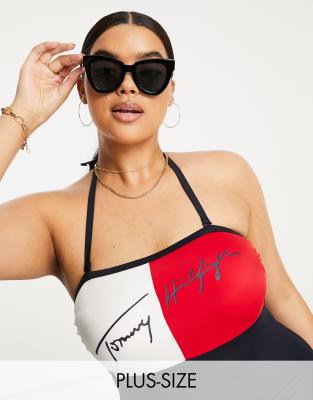 Tommy hilfiger plus clearance size swimwear