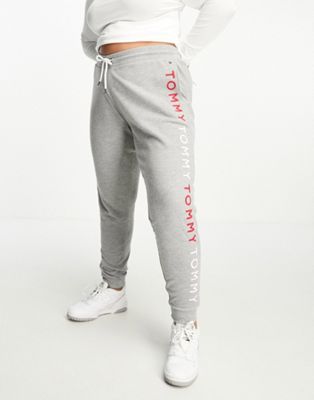 Tommy Hilfiger Curve joggers with embroidered logo in grey - ASOS Price Checker