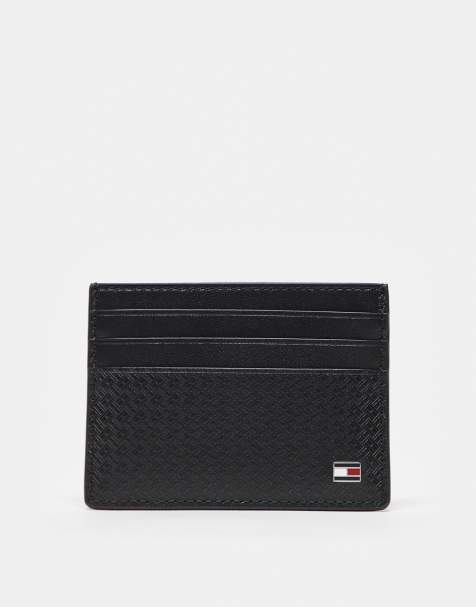 Tommy Hilfiger – Czarne etui na karty w wytłoczony wzór - view 1