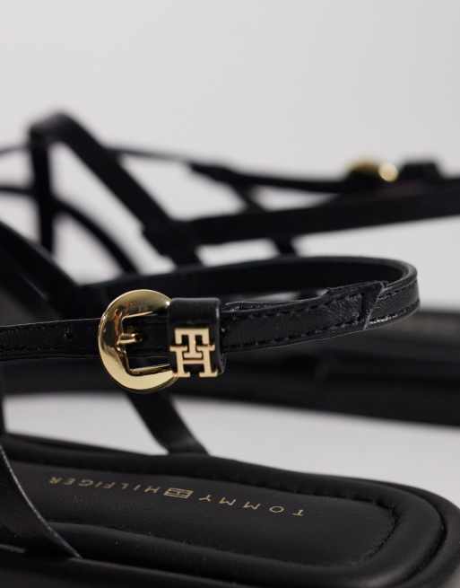 Tommy Hilfiger – Czarne sandały z paskami, 3 z 4
