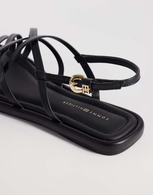 Tommy Hilfiger – Czarne sandały z paskami, 4 z 4