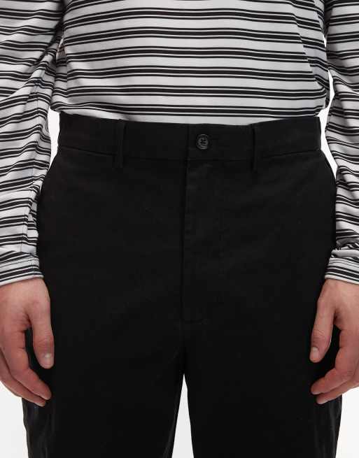 Tommy Hilfiger – Czarne spodnie basic z diagonalu, 5 z 5
